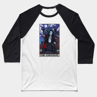 The Emperor Tarot Card Gothic Halloween Count Dracula Vampire Major Arcana Baseball T-Shirt